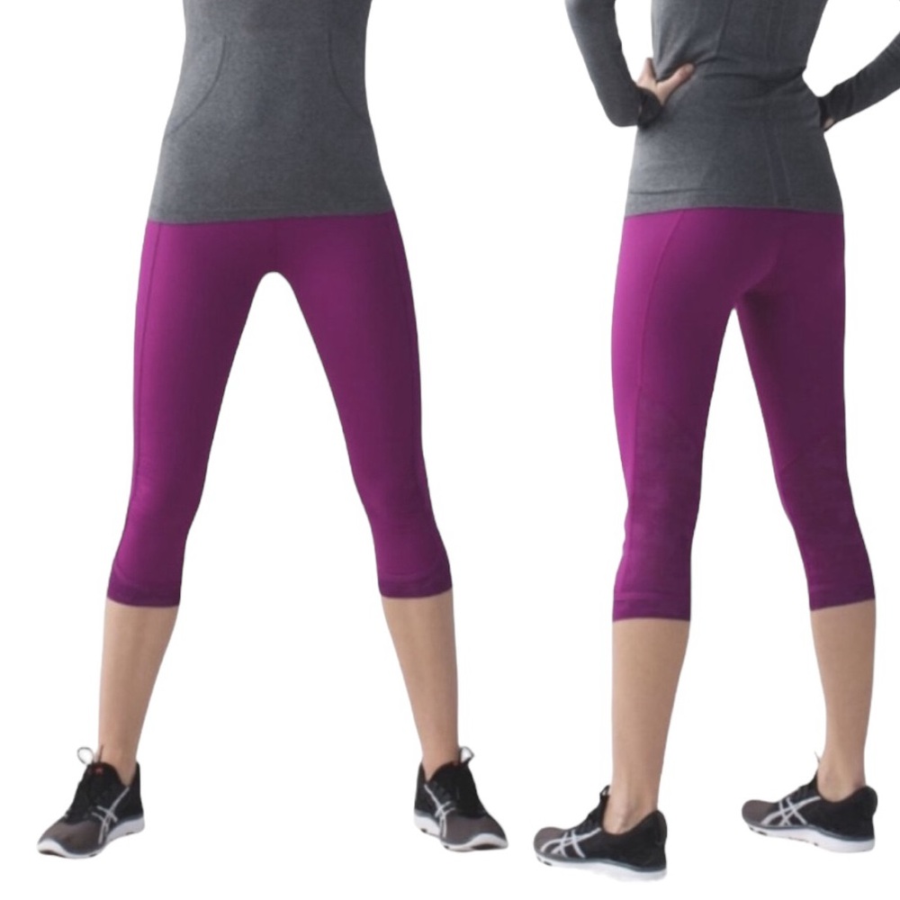 Lululemon "Run for Days" Crop Leggings Luxtreme in Regal Plum Size 12
